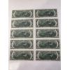 Image 2 : 10 - Exceptional United States $2.00 Bills In Consecutive Order - 1976 Denver Mint - Uncirculated