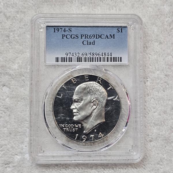 PCGS PR69DCAM 1974-S Clad Eisenhower Dollar