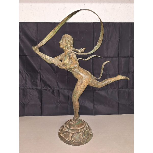 Brass ATLANTA -Marathon Running Woman- Sculpture by Paul Manship - 2ft. 10in Tall