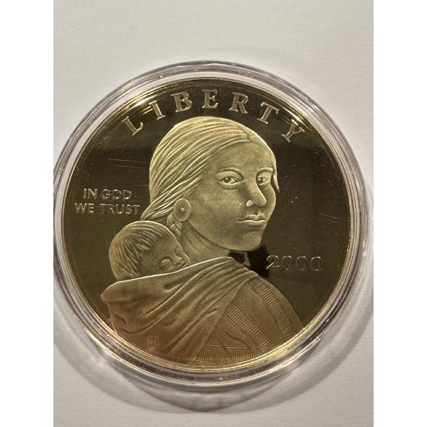 2000 U.S. 4 Ounce .999 Fine Silver SACAGAWEA Round Coin - Mint Condition - Limited Edition