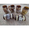 Image 1 : PICKUP IN CANTON - Vintage Wood Handle 5.5'' Root Beer Mug Set Of Six  