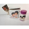 Image 1 : Vintage 1970's Donny & Marie Osmond Vinyl Lunch Pail and Alladin Thermos Set - Great Condition! 