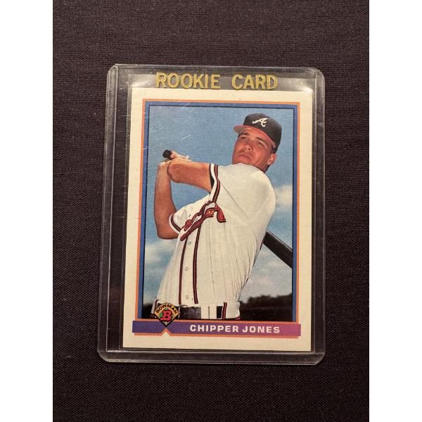 1991 CHIPPER JONES BRAVES Rookie Baseball Card - High Grade Card