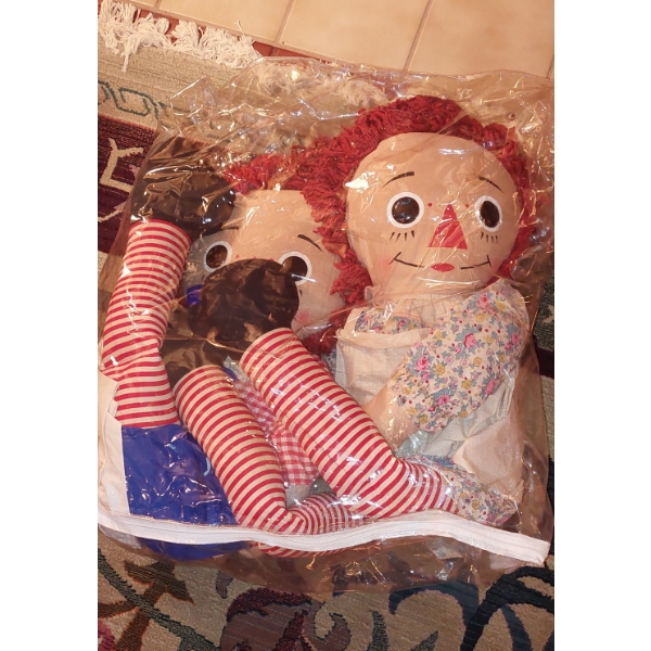 Jumbo Size 4 Ft Ragedy Anne & Andy Dolls - Tucked Away In Secure & Clean Storage Zippered Bag