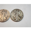 Image 3 : (2) 90% Silver Walking Liberty Half Dollars: 1944, 1942
