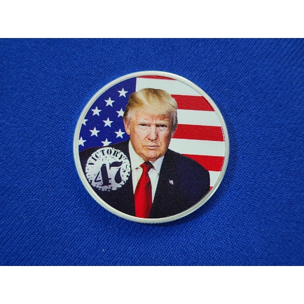 Donald J. Trump Victory 47 Colorized One Troy Ounce .999 Fine Silver Round