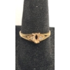 Image 2 : Vintage 14K Yellow Gold Plumb Engagement Ring With Accent Diamonds - Size 6 - Weight: 1.9g