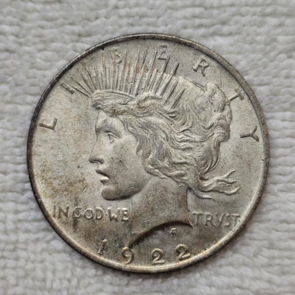 1922 Peace 90% Silver Dollar FV: $1.00