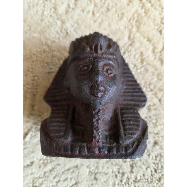 *Pick Up At Mantua Home-No Shipping Available* Awesome Vintage 3.5'' Cast Iron Egyptian Head Coin Ba