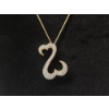 Image 2 : 14K Gold Open Hearts Diamond Necklace - 20" TW: 5.8g