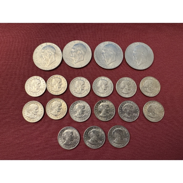 United States Eisenhower & Susan B. Anthony Dollars - $19.00 Face Value