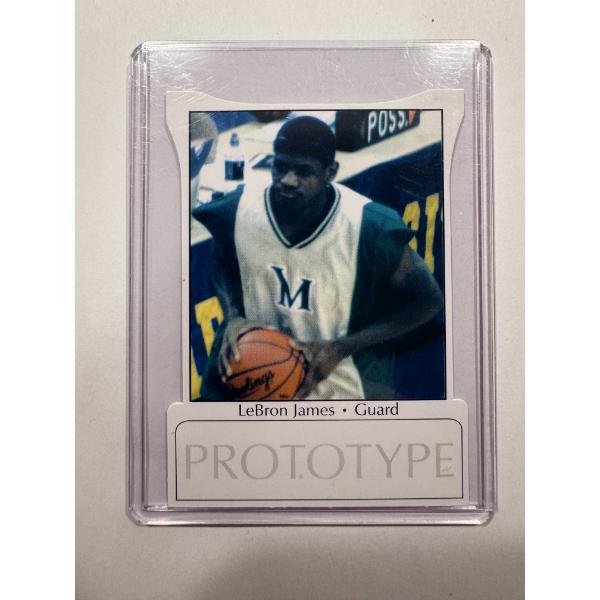 Rare 2002 LeBron James High Scholl Prototype Basketball Card - High Grade Card