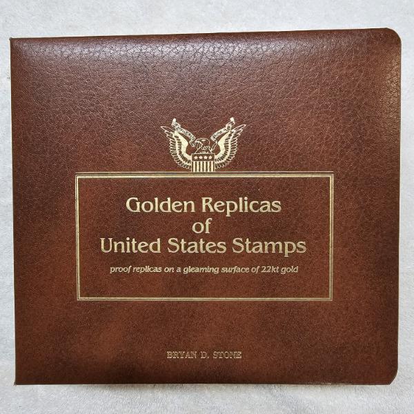 Golden Replicas Of United States Stamps 22kt Gold Foil Proof Replicas On First Day Covers In Album