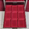 Image 6 : Partially Filled Leuchtturm (Lighthouse) CARGO MB10 Aluminum Coin Case (FV 12.50 US + Foreign)