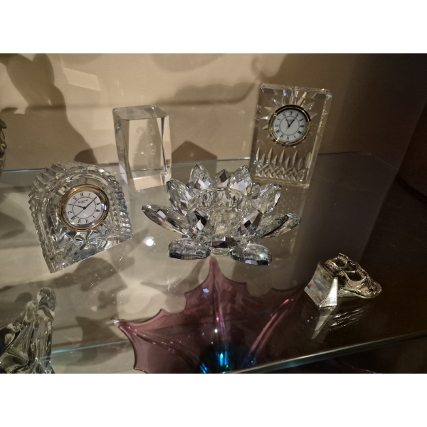 5 Pcs - Crystal Decorative Items As Shown - All Nice Condition