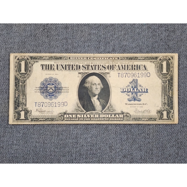 BEAUTIFUL 1923 United States One Dollar Horse Blanket Silver Certificate Large Note - Excellent Note