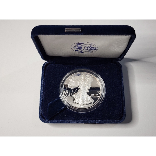 2005-W U.S. Mint American Eagle PROOF One Troy Ounce .999 Fine Silver Coin ~ From West Point Mint