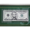 Image 4 : Low Numbered Uncirculated $5 Federal Reserve Note in Folio Display SERIAL # BC00004260A