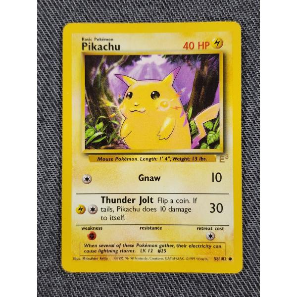 Pikachu 58/102 E3 Stamped Yellow Cheeks Vintage Pokemon Set 