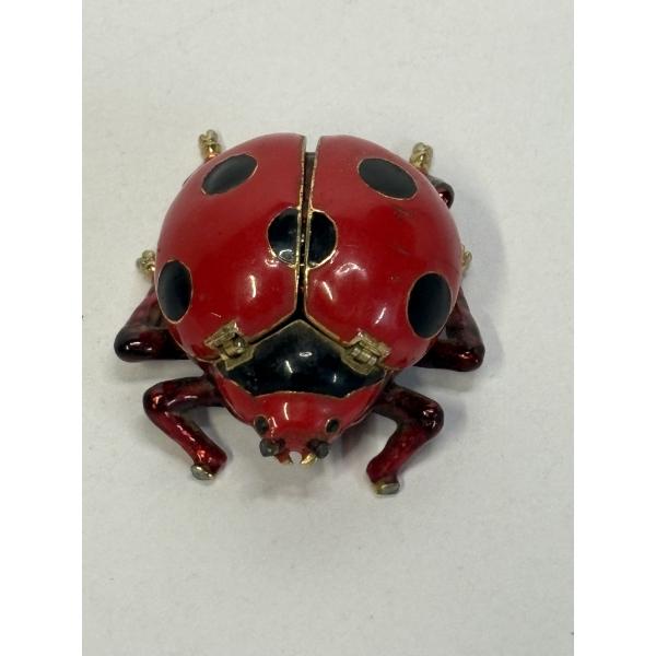 Flying ladybug trinket box - ~3 inches