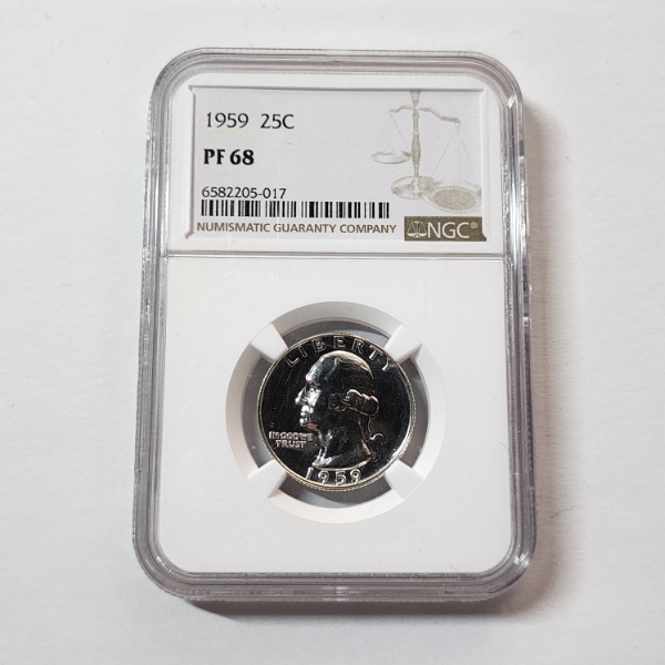 NGC PF68 United States 1959 90% Silver Washington Quarter