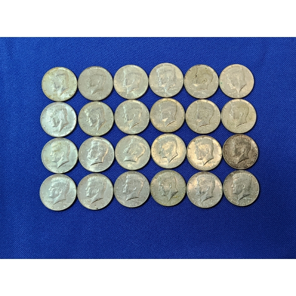 Lot of (24) 40% Silver Kennedy Half Dollars - FV: $12.00