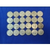 Image 1 : Lot of (24) 40% Silver Kennedy Half Dollars - FV: $12.00