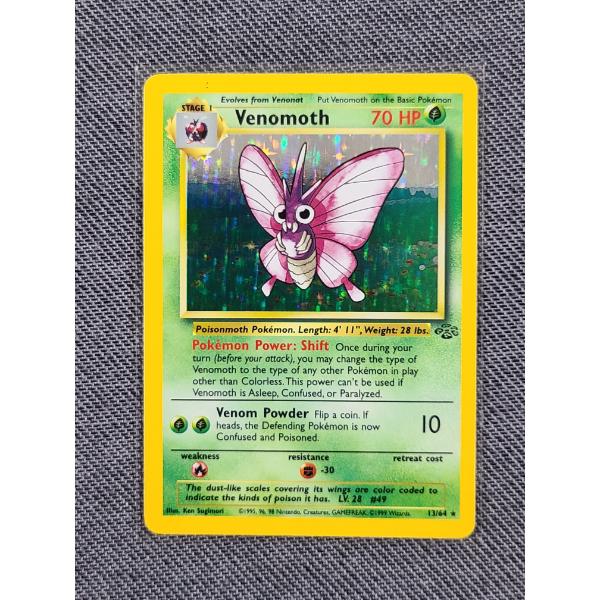 Venomoth 13/64 Holo Rare Pokemon Jungle Set Trading Card