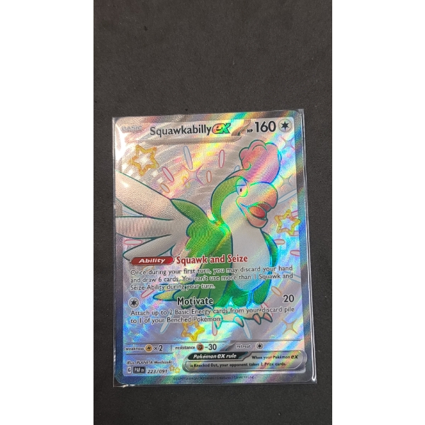 2024 Squawkabilly EX Full Art Ultra Rare Holo 223/091 Pokémon Card