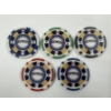 Image 1 : 5 - RARE Milwaukee Brewers Baseball Clay Poker Chips - Mint Condition - Complete Set