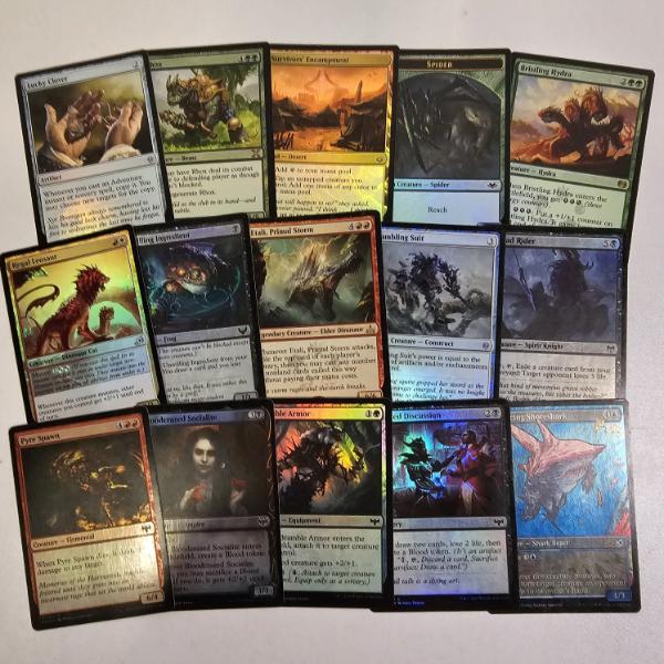 Lot of 15 Assorted Holo MTG Magic The Gathering Trading Cards