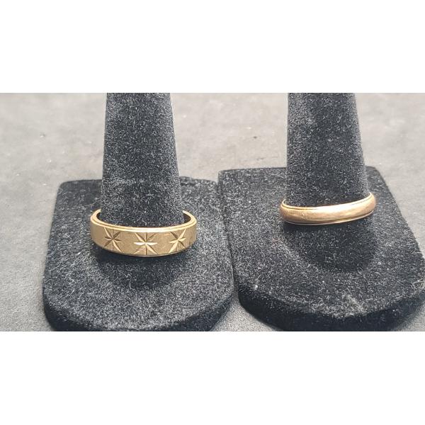 (2) 14K Gold Rings - Size 9 & 11 - Total Weight: 7.8g 