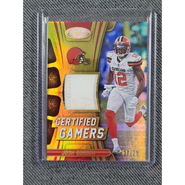 2018 Panini No.CG-JG Josh Gordon Patch Card NUMBERED 21/25
