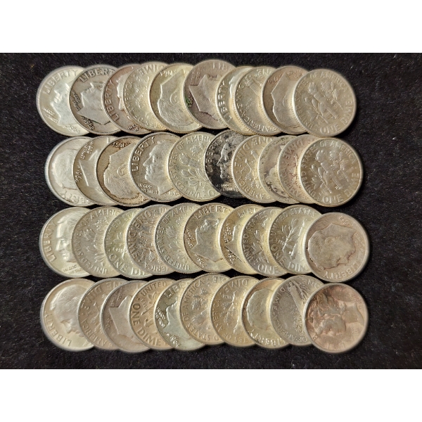 $4 Face Value in Assorted 90% Silver Dimes