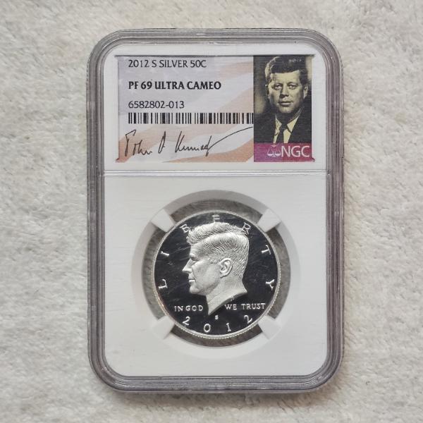 NGC PF 69 ULTRA CAMEO 2012 S 90% Silver Kennedy Half Dollar