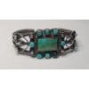 Image 1 : Vintage Sterling Silver Cuff Bracelet with Turquoise Stones - Weight: 33.0g