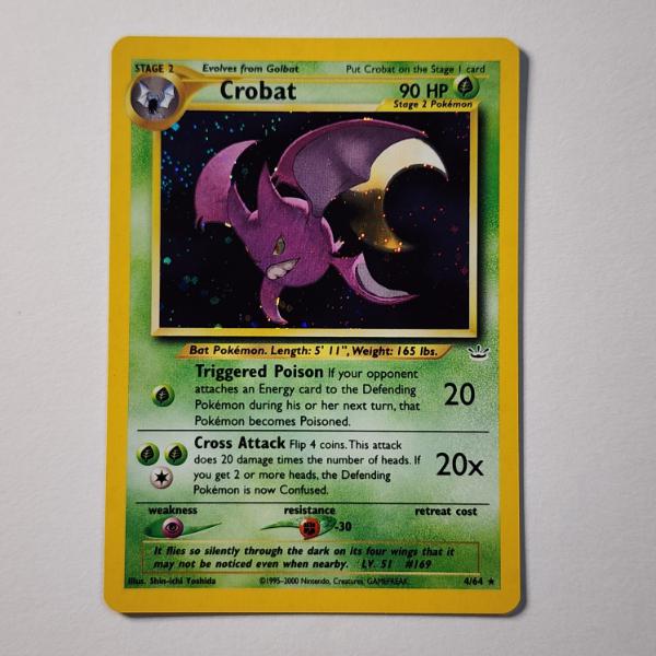 Crobat 4/64 Neo Revelation Vintage Pokemon Trading Card ~ NM Condition!