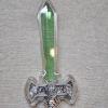 Image 4 : 2025 One Ounce .999 Fine Silver Collectible Excalibur 5000 Francs Sword Coin Green w/ Crystal Blade