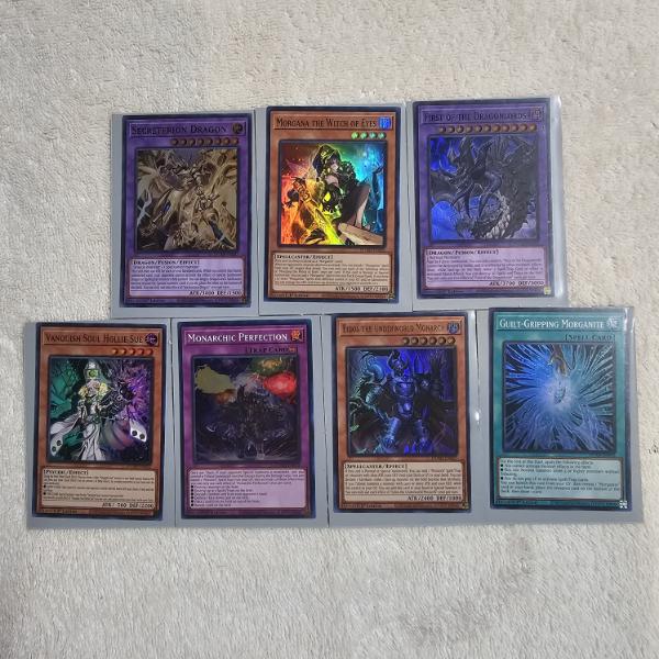 Yu-Gi-Oh! 7-Card Lot - ALL HOLO!!! - ALL 1ST EDITION!!! with Pokemon Sleeves (see pics)
