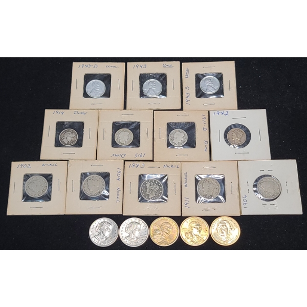 Large Lot Of U.S Coins Including Silver, Unique Misprinted Whitman Coin Collection Book & More