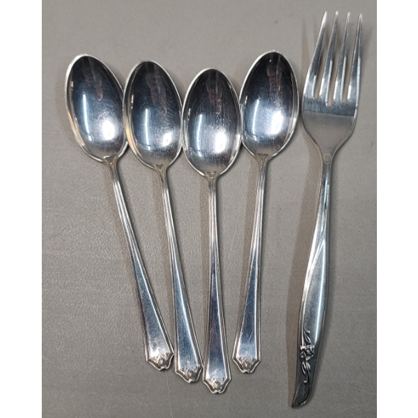 (5) Pcs Of Sterling Silverware - Total Weight: 100.0g