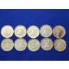Image 5 : x10 Assorted Years 90% Silver Franklin Half Dollars FV: $5.00