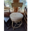 Image 1 : 18"x42" Heavy Duty Off White Metal Swivel Stool W Padded Seat