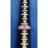 Image 6 : 14K Gold Pink Sapphire Ring With Accent Stones - Size 7.5 - Weight: 2.5g