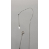 Image 5 : 10K White Gold Necklace (Damaged) With 10K White Gold Heart Pendant With Diamonds - Weight: 2.7g