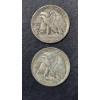 Image 2 : 2 Pcs - Walking Liberty 90% Silver Halves - 1945 S - 1946 S -  See Pics for condition
