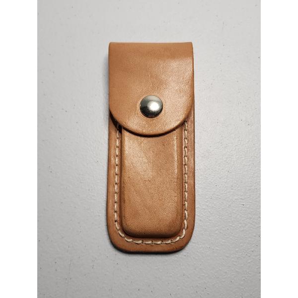 Leather Folding Knife Sheath With Button
