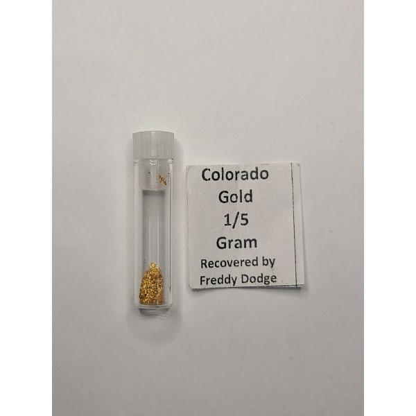 Vial Of 1/5 Grams Of Gold Flake Recovered From Colorado By Freddy Dodge From TV Series "Gold Rush"