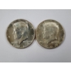 Image 1 : Two 1964 United States 90% Silver Kennedy Half Dollars ~ $1.00 Face Value