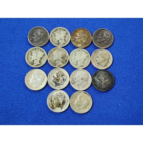 $1.40 Face Value of Assorted Years 90% Silver Dimes 